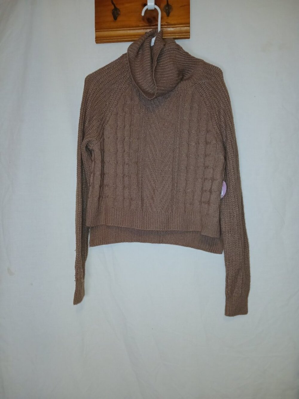 Full Circle Trends Brown Cowl-Neck Sweater